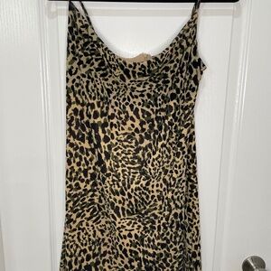 Cheetah print mini dress